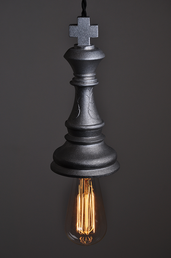 鋳物×チェスのコラボレート照明器具 チェスペンダントライト Chendant（チェンダント）シルバー キング